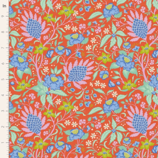 Tilda Patchwork Stoff Baumwolle - Bloomsville Flowertangle Persimmon